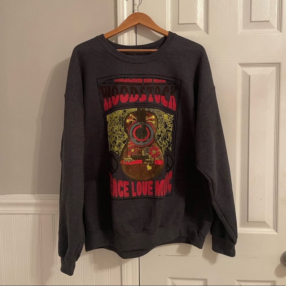 earthbound woodstock graphic sweatshirt